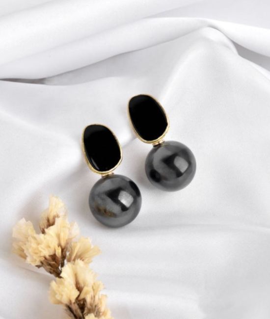 Black Fashion Big  Drop Earrings