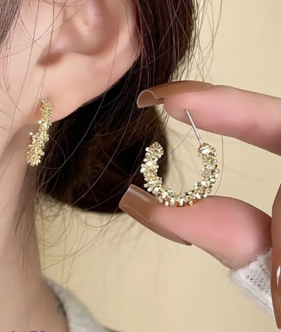 Korean Hoop Earrings for Women, Girls Trendy Earrings