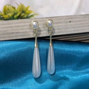 Long Pearl Drop Earrings for Women and Girls