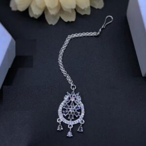 American Diamond Silver Mangtika