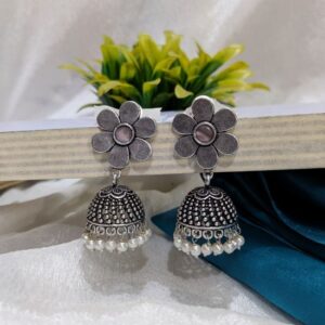 Floral Design Jhumki Pearl Drop Traditional Jewellery for Women and Girls