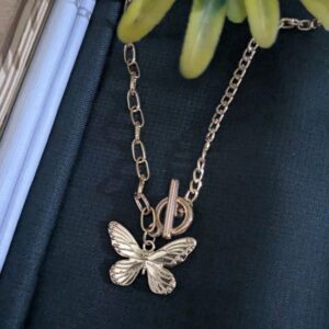 Butterfly Link Chain Necklace for Womens