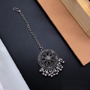 Silver Oxidized Maangtika for All-Day Wear